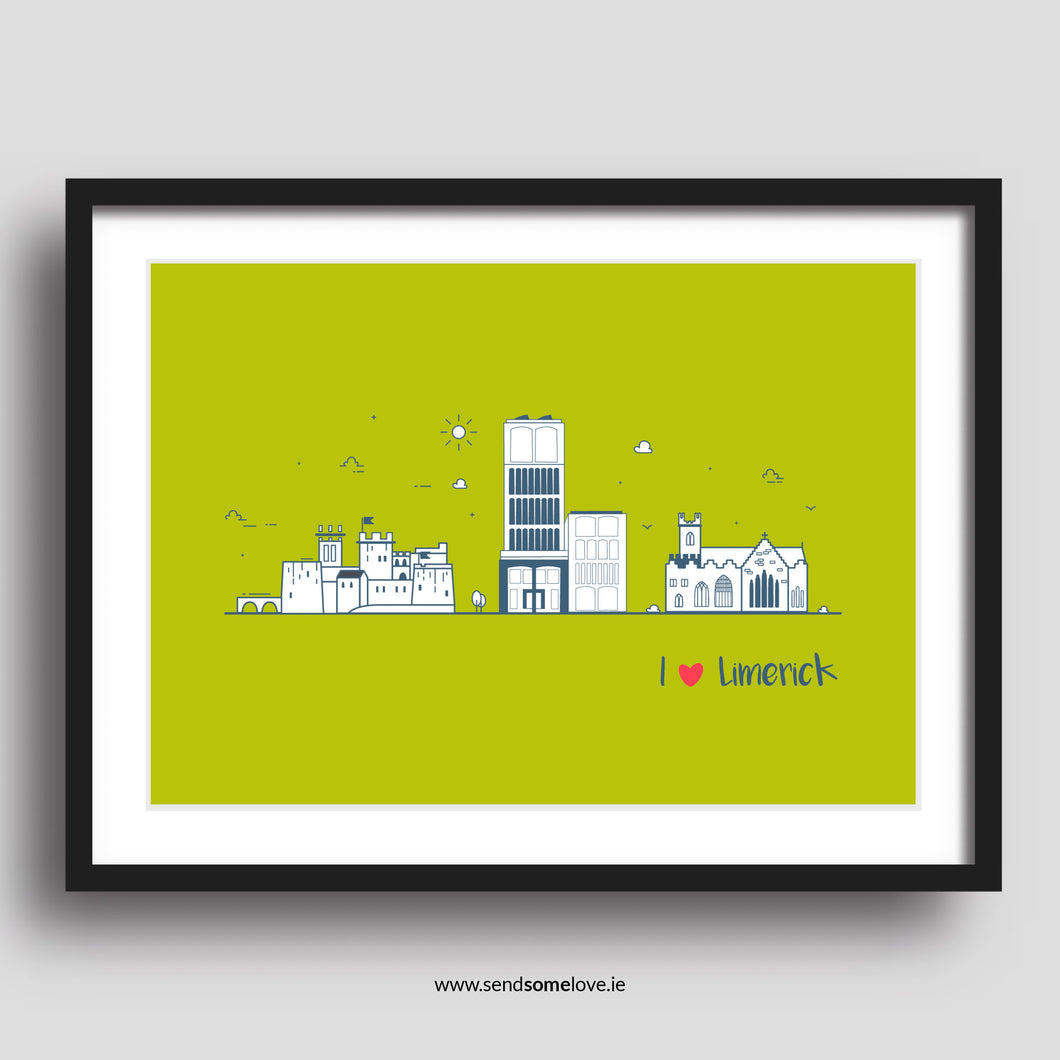 I Love Limerick  Prints for all Occasions  2023 Green