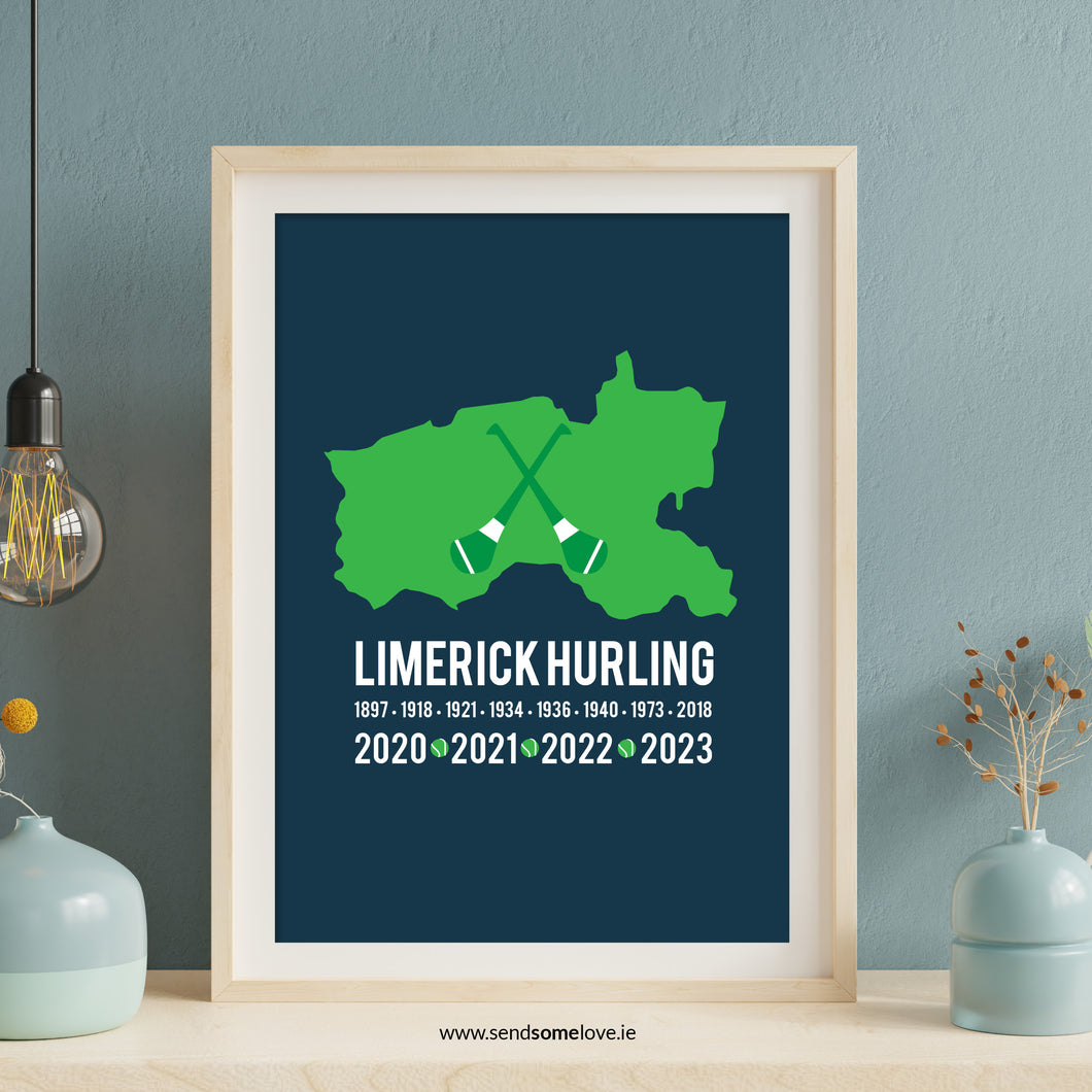 Limerick Hurling Print A4 Map & Dates 2023