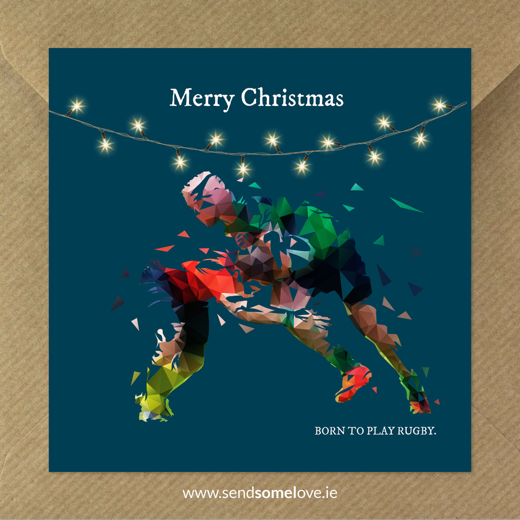 Rugby Christmas Card - Cards 2023 Navy