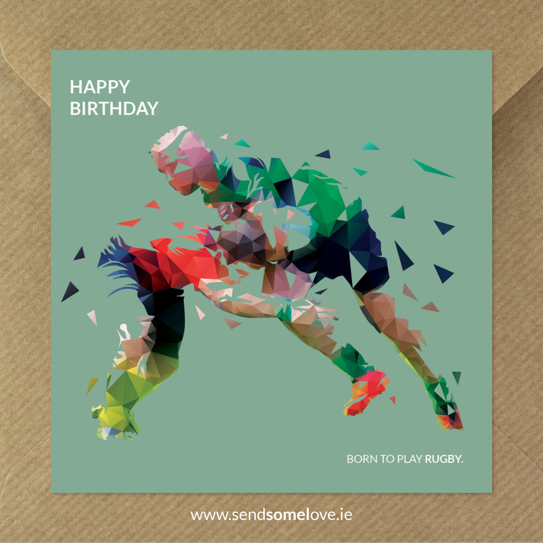 Born to Play Rugby Birthday Card - Cards 2023