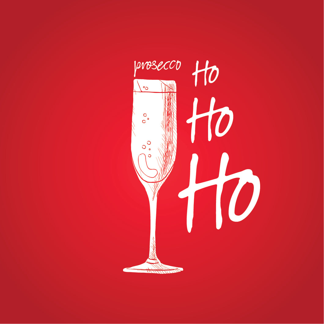 Prosecco Ho Ho Ho Christmas Cards